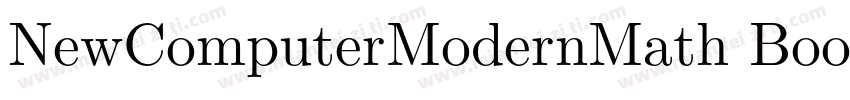 NewComputerModernMath Book字体转换